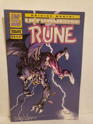 Rune Ultraverse 1 Origins Month Signed Barry - Windsor Smith Limited Df
