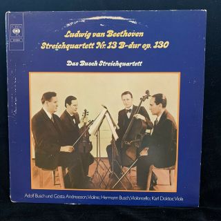 Beethoven String Quartet 13 Op.  130 - Busch Quartet - Cbs Germany Lp