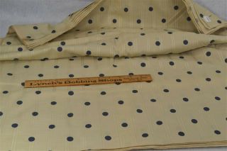 Antique Fabric 26 X 10 Yds Cotton Ivory Stripe / Blue Dot Blouse Dress