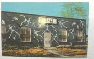 Vintage Skeleton Postcard,  Michigan,  Advertisiing " Abbott Magic Co " Unposted