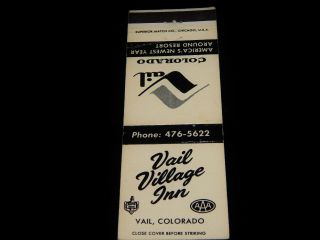 Vintage Matchbook,  Vail,  Colorado,  Co,  Vail Village Inn,  America 