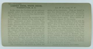 B3021 President Woodrow Wilson & Cabinet White House Washington DC Stereoview 2