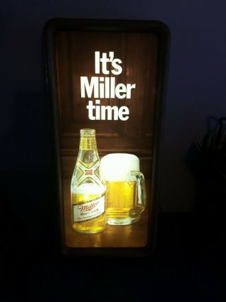 (vtg) Miller High Life Beer Back Bar Light Up Bottle/mug Sign Man Cave Game Room