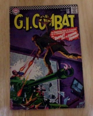 G.  I.  Combat 119 Solid Vg,  1966 Heath Grey Tone Cover Target For A Firing Squad