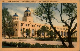 Post Office Terminal Annex Los Angeles California 1947 Vintage Linen Postcard
