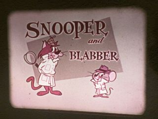Rare 16mm Tv: Snooper And Blabber (hanna Barbera Cartoon Series) Animated / 1959