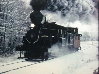 Stunning 16mm Film Home Movie Cass Scenic Railroad Steam Locomotive Train