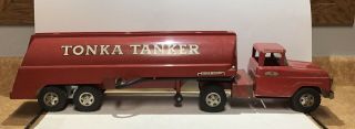 Tonka Vintage 1960 Tanker Semi Tractor And Trailer