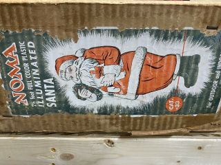 Rare Vintage Noma 2.  5’ Santa Claus Christmas Lighted Illuminated 33 Orig.  Box 2