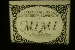 Mimi 16mm 1935 Douglas Fairbanks Jr.  Gertrude Lawrence Paul Stein 1 Reel Romance