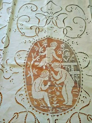 Antique Lace Linen Bedspread