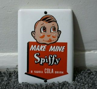 Vintage Spiffy Cola Porcelain Sign Gas Station Oil Soda Pop General Store Rare