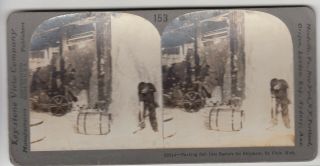 Keystone View Company Stereoview Real Photo 153 St Clair Michigan Packing Salt