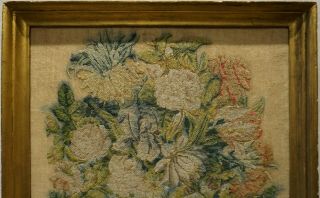 MID/LATE 19TH CENTURY NEEDLEWORK OF A FLORAL URN - c.  1880 2