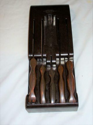 Vintage Cutco Knife Set W/orig.  Bakelight Storage Rack 21,  22,  23,  24,  25