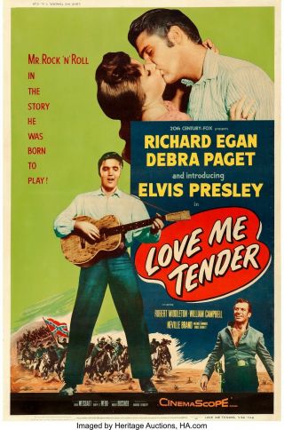 16mm LOVE ME TENDER (1956).  Elvis Presley b/w Feature Film,  TRAILER 2