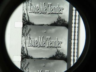 16mm LOVE ME TENDER (1956).  Elvis Presley b/w Feature Film,  TRAILER 5