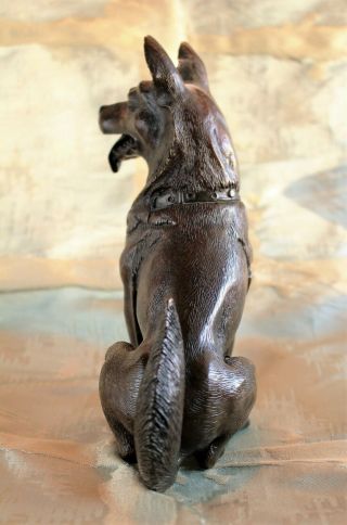 Fine Vintage Bronze Figure of a German Shepard Dog c.  1970 3