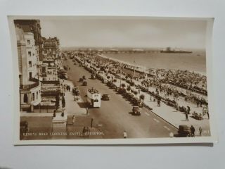 Vintage Postcard,  1900s - Kings Road (looking East),  Brighton