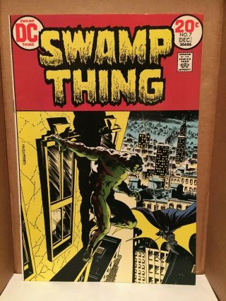 Swamp Thing 7 - 1st Team - Up Of Swamp Thing And Batman.  1973 Classic