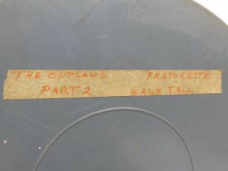 16mm Film Tv Show " Outlaws " Episode " Walk Tall " Only Part 2 Western 1961