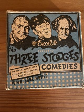 The 3 Stooges " Paper Hangers " 16mm Movie Film Comedy Excel Movies 1940 Vintage