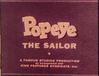 16mm Film Cartoon: Popeye - " Toreadorable " | Color & Sound