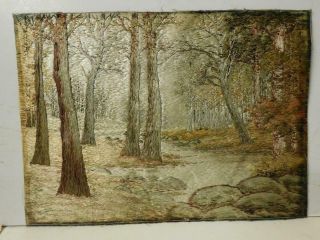 Really Old Silk Cottons Embroidery Woodland Panel