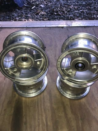 Vintage Kart (go Cart) Azusa Tri Star 5” Wheel Set With 3/4” Bearings For Front.