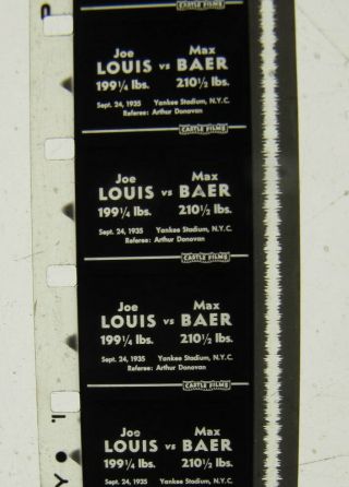 16mm Boxing Fight - - - Joe Luisvs.  Max Baer 1935 &lou Ambers Vs.  H.  Armstrong1939