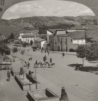 Keystone Stereoview Of A Street In Quito,  Ecuador From Rare 1200 Card Set 117