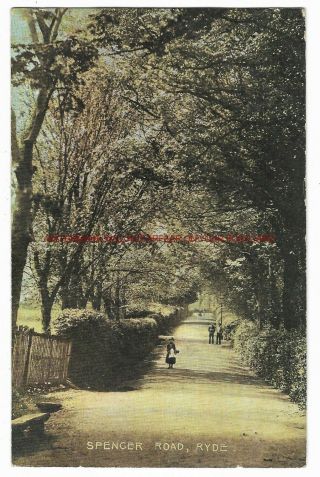 Isle Of Wight Ryde Spencer Road 1906 Vintage Postcard 8.  11