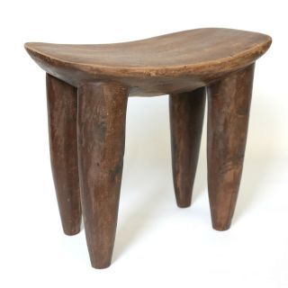 Vintage Hand Carved Senufo Stool Wooden African Tribal Ethnic Small