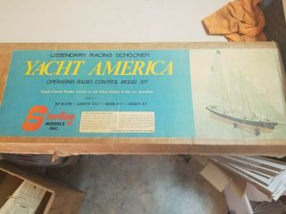 Vintage Model Kit Sterling Models Yacht America Legendary Racing Schooner B - 22m