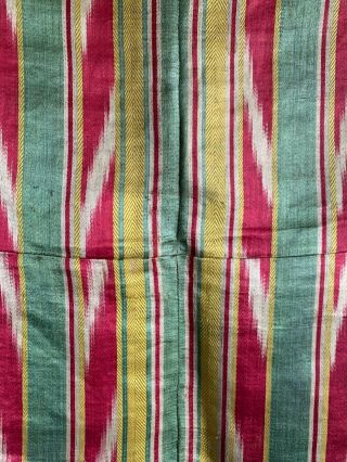 Rare 18th Century French Silk Ikat Woven Fabric (2380) 2