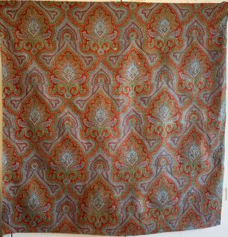 Rare Late 19th Century French Provencal Printed Cotton Paisley Fabric