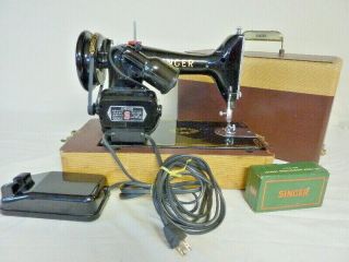 Vintage 1955 Portable Singer 99k Sewing Machine W/case And Accessories