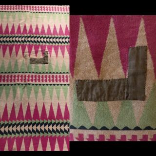 VTG 1920 - 30’ Beacon Blanket.  Classic Native American Design Camp Blanket.  66 X 77 3