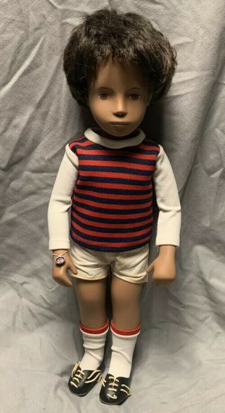 Vintage 16” Sasha Gregor Soccer Sports Doll W/ Clothes,  Made In England