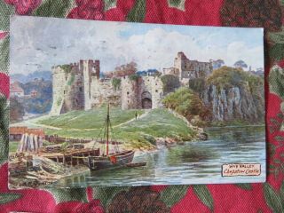Vintage 1933 Chepstow Castle Art Postcard - Tuck 