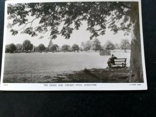 Godstone,  Surrey,  Vintage Real Photo Postcard Of The Cricket Pitch And Green.