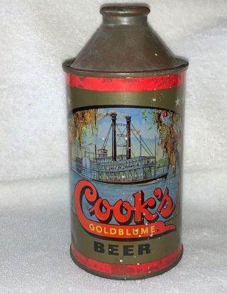 Rare Vintage Cook’s Goldblume Beer Can Cone Top F.  W.  Cook Company Evansville,  In
