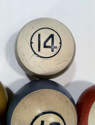 Vintage Old Brunswick Balke Collender Ivorylene Pointed Dart Pool Billiard Balls