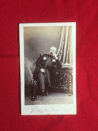 Victorian Carte De Visite Photograph Of François Achille Bazaine Marshal Of Fran