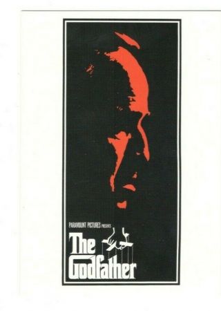 The Godfather Movie Poster Marlon Brando Vintage 4x6 Postcard Af114
