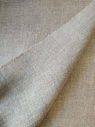4 Yards Herringbone Grain Sack Antique Rustic Linen Old Vintage Flax Fabric