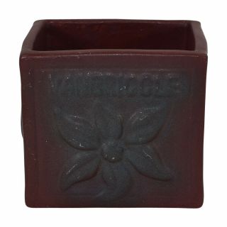 Vintage Van Briggle Pottery 1922 - 26 USA Mulberry Floral Advertising Planter 3