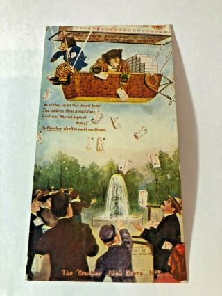 Vintage Cracker Jack Advertising Postcard - The Cracker Jack Bears No.  2 - Poste