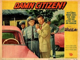 16mm Damn Citizen (1958).  Rare Film Noir B/w Feature Film.