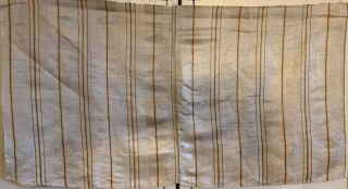 Rare 19th Century French Silk Striped Woven Fabric (3257)